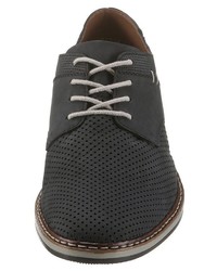 dunkelblaue Leder Derby Schuhe von Rieker