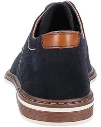 dunkelblaue Leder Derby Schuhe von Rieker
