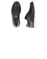 dunkelblaue Leder Derby Schuhe von Rieker