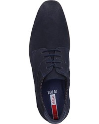 dunkelblaue Leder Derby Schuhe von S.OLIVER RED LABEL