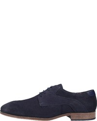 dunkelblaue Leder Derby Schuhe von S.OLIVER RED LABEL