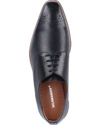 dunkelblaue Leder Derby Schuhe von Salamander