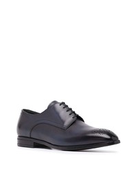 dunkelblaue Leder Derby Schuhe von Bally