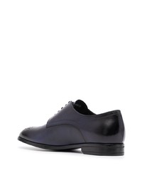 dunkelblaue Leder Derby Schuhe von Bally