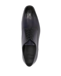 dunkelblaue Leder Derby Schuhe von Bally
