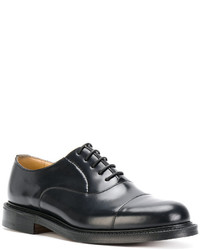 dunkelblaue Leder Derby Schuhe von Church's