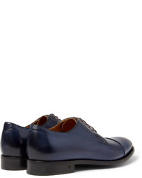 dunkelblaue Leder Derby Schuhe von Paul Smith