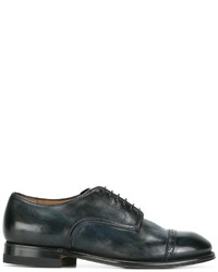 dunkelblaue Leder Derby Schuhe von Silvano Sassetti