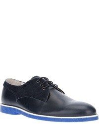 dunkelblaue Leder Derby Schuhe von Swear