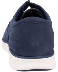 dunkelblaue Leder Derby Schuhe von Timberland