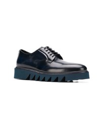 dunkelblaue Leder Derby Schuhe von Cesare Paciotti