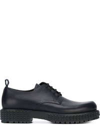 dunkelblaue Leder Derby Schuhe von Valentino