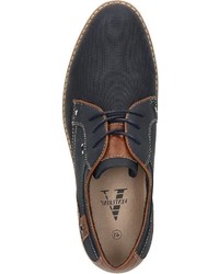 dunkelblaue Leder Derby Schuhe von Venturini