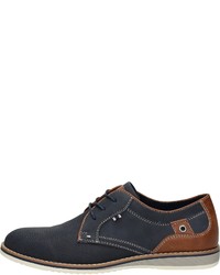 dunkelblaue Leder Derby Schuhe von Venturini
