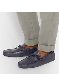 dunkelblaue Leder Mokassins von Tod's