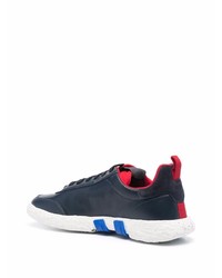 dunkelblaue Leder niedrige Sneakers von Hogan