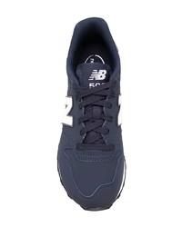 dunkelblaue Leder niedrige Sneakers von New Balance