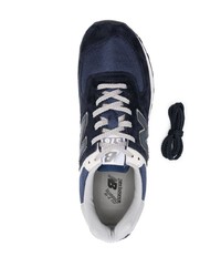 dunkelblaue Leder niedrige Sneakers von New Balance