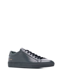 dunkelblaue Leder niedrige Sneakers von Common Projects