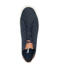 dunkelblaue Leder niedrige Sneakers von Timberland