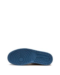 dunkelblaue Leder niedrige Sneakers von Jordan