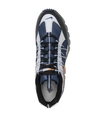 dunkelblaue Leder niedrige Sneakers von Nike