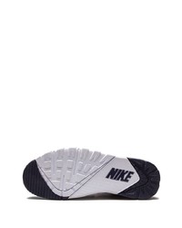 dunkelblaue Leder niedrige Sneakers von Nike