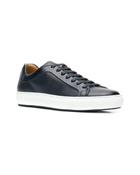 dunkelblaue Leder niedrige Sneakers von BOSS HUGO BOSS