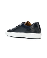 dunkelblaue Leder niedrige Sneakers von BOSS HUGO BOSS