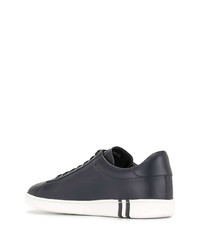 dunkelblaue Leder niedrige Sneakers von Bally