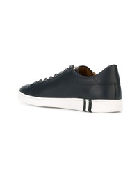 dunkelblaue Leder niedrige Sneakers von Bally