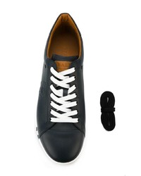 dunkelblaue Leder niedrige Sneakers von Bally