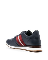 dunkelblaue Leder niedrige Sneakers von Bally