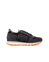 dunkelblaue Leder niedrige Sneakers von atlantic stars