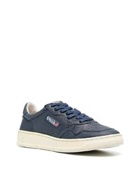 dunkelblaue Leder niedrige Sneakers von AUTRY