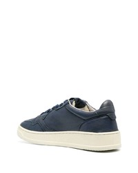 dunkelblaue Leder niedrige Sneakers von AUTRY