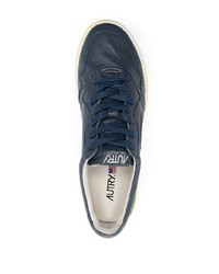 dunkelblaue Leder niedrige Sneakers von AUTRY