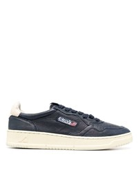 dunkelblaue Leder niedrige Sneakers von AUTRY