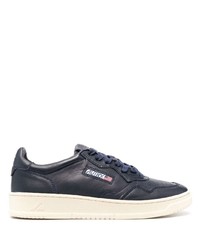 dunkelblaue Leder niedrige Sneakers von AUTRY