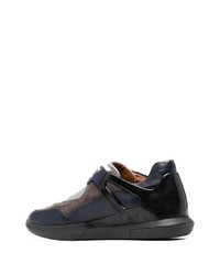 dunkelblaue Leder niedrige Sneakers von Bally