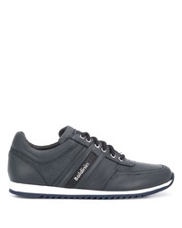 dunkelblaue Leder niedrige Sneakers von Baldinini