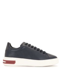 dunkelblaue Leder niedrige Sneakers von Bally