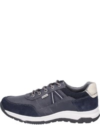 dunkelblaue Leder niedrige Sneakers von Bama