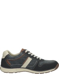 dunkelblaue Leder niedrige Sneakers von Bama