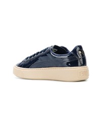 dunkelblaue Leder niedrige Sneakers von Puma