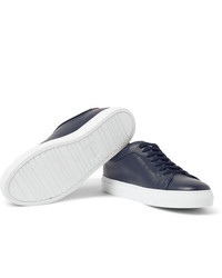 dunkelblaue Leder niedrige Sneakers von Paul Smith