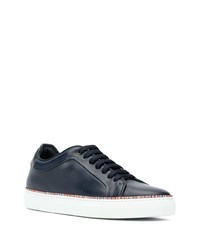 dunkelblaue Leder niedrige Sneakers von Paul Smith