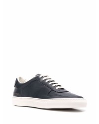 dunkelblaue Leder niedrige Sneakers von Common Projects