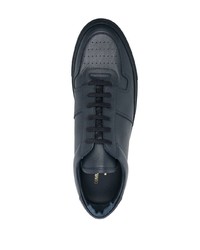 dunkelblaue Leder niedrige Sneakers von Common Projects