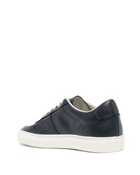 dunkelblaue Leder niedrige Sneakers von Common Projects